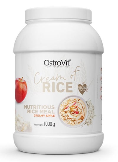 Buy Ostrovit Cream of Rice Vegan Creamy Apple 1000g 25 Servings in UAE