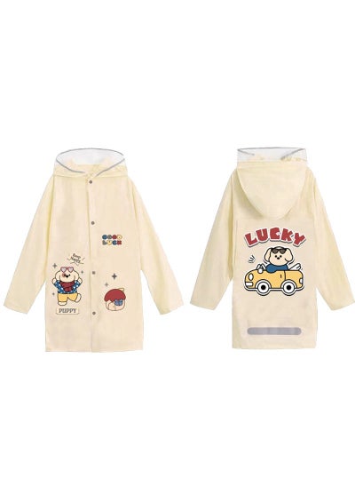 اشتري Wholesale primary and secondary school boys and girls Big schoolbag baby bunny poncho thickened long kindergarten children raincoat 706 apricot PVC new big brim في السعودية