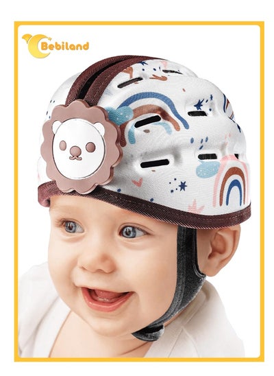 Buy Baby Safety Helmet, Breathable Baby Head Protector for Crawling and Walking, Infant Soft Helmet, Anti-Collision, Ultra-Lightweight, Expandable and Adjustable Age 6m-24m (Brown Lion) in UAE