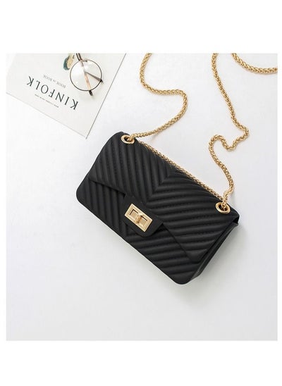 اشتري Small Quilted Shoulder Purses and Handbags for Women Crossbody Bags with Sliding Gold Chain Strap في السعودية