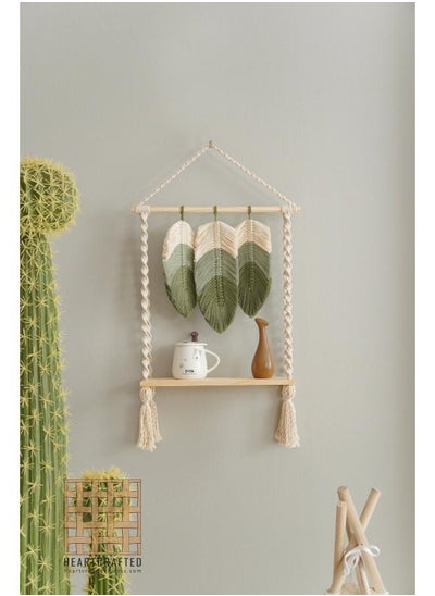 Buy Wooden Wall Shelf, Macrame Shelf, Living Room Decor, Stand Bookshelf. in Egypt