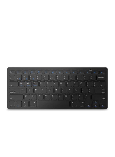 Buy Bluetooth Keyboard,Multi-Device Ultra-thin Wireless Keyboard,Universal Use for iPad, iPhone, Mac, iOS, Android, Windows -Black in UAE