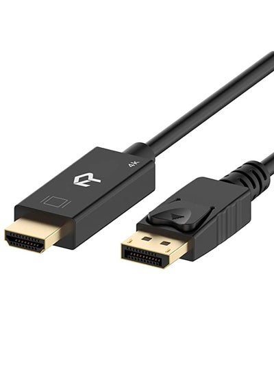 اشتري كابل DisplayPort (DP) إلى HDMI، جاهز للدقة 4K، 6 أقدام، أسود في السعودية