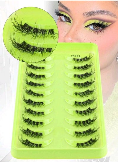 Buy 10_Pairs Corner Half Eyelashes in Saudi Arabia