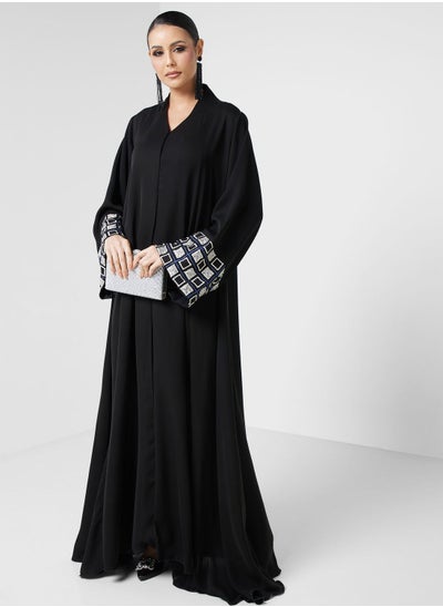 اشتري Embellished V-Neck Abaya في السعودية