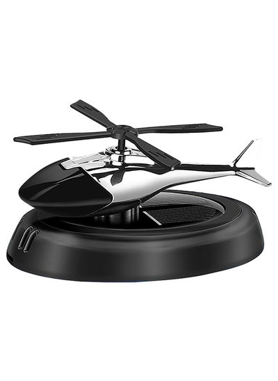 اشتري Car Air Freshener Mini Helicopter Rotating Solar Airplane Car Freshener Grey-Silver في الامارات