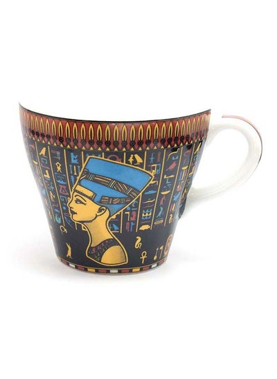 Buy immatgar pharaonic Egyptian Nefertiti Porcelain mug Egyptian souvenirs gifts for Women Girl ( Darck - 250 mm ) in Egypt