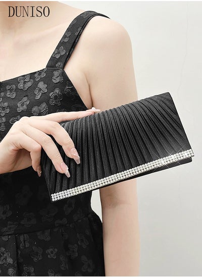 Buy Women Shiny Glitter Evening Clutch Crossbody Bag Envelope Handbag Chain Purse for Wedding Formal Cocktail Party in Saudi Arabia