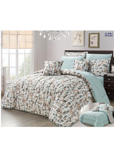 Buy 8-Piece Comforter Set Two-Sided Microfiber Double King Size 240x260 in Saudi Arabia