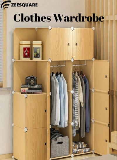 Buy Clothes Storage Cabinet Wardrobe Organizer Rack For Shoe And Clothes in UAE