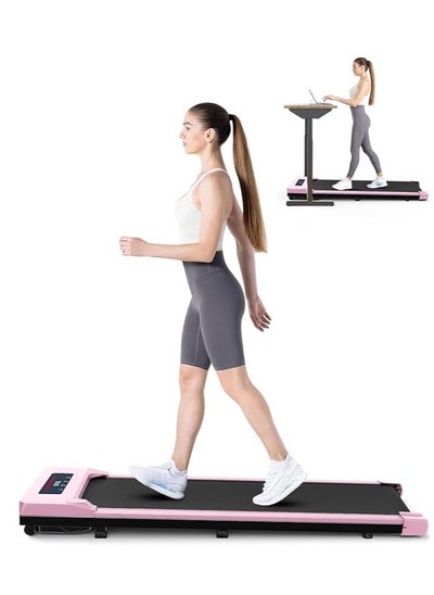 Buy Mini Treadmill Under Desk Walking Mat Portable Treadmill with LED Display(PINK) in UAE