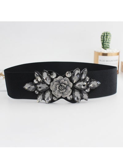 Buy Rose Water Diamond Inlaid Elastic Waistband in UAE