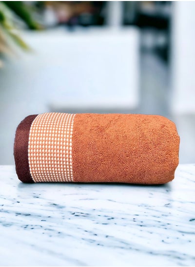 اشتري Soft And Absorbent Single Pcs Bath Towel 550GSM - Bathroom Towel (70x140cm) - Copper Brown في السعودية