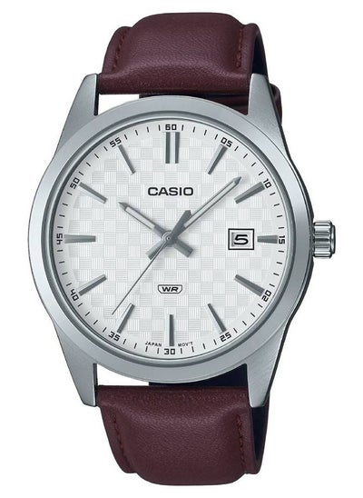 Buy Men's Casio Analog Quartz Leather Strap Men’s Watch MTP-VD03L-5AUDF in UAE