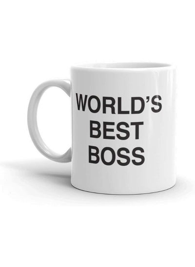 اشتري كوب أبيض من The Office World's Best Boss - كوب قهوة رسمي سعة 11 أونصة باللون الأبيض | من Spoil Your Wall في الامارات