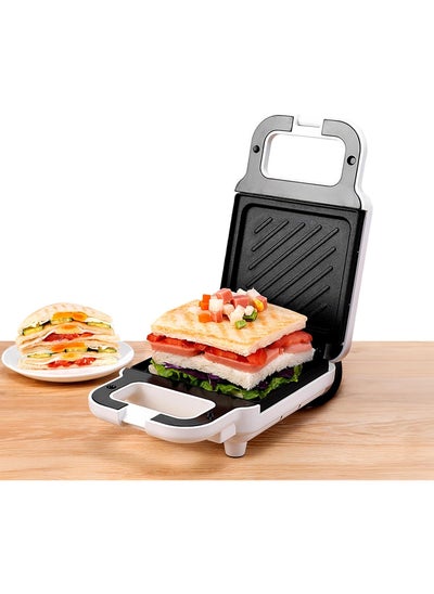 Buy Electric Sandwich Maker with Cool Touch Handle, Easy to Clean and Store, Perfect for Cooking Breakfast, Grilled Cheese, Tuna Melts and Snacks - Standard White in UAE