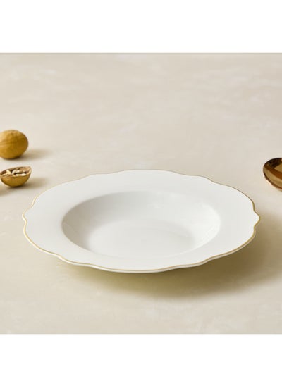 Buy Ivory Soup Plate 22 x 3.2 x 22 cm in UAE