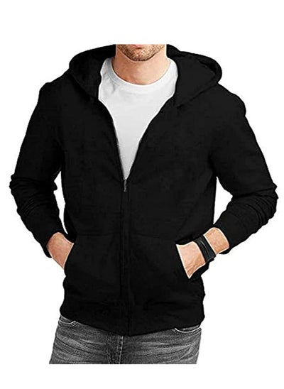 Buy Milton Men's Zip-up Sweatshirt - Various Sizes - Black in Egypt