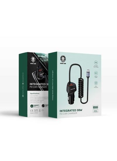 Buy Integrated 38W Car Charger (Type-C Output) 5000 Bend Tested & Multi Protection - Black in UAE