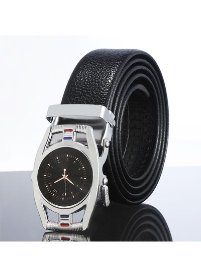 اشتري 125CM Creative Casual Versatile Wear Resistant Leather Automatic Buckle Belt في الامارات