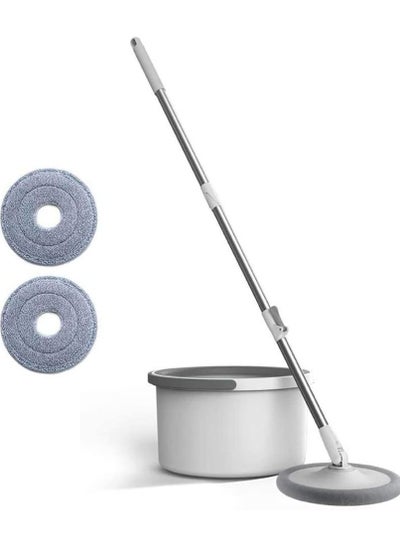 Buy Magic Spin Mop and Bucket Set, Sewage separation mop with Water Filtration Spinner And Dry Wet Self Wringing for Wood, Hardwood, Laminate, Tile. in UAE