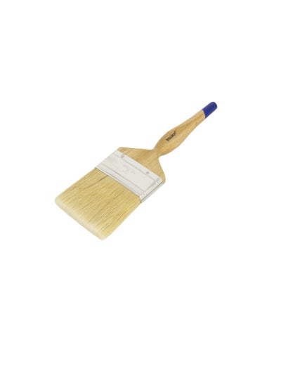 Buy Blue 3 Inch Paint Brush Beige Bristle in UAE