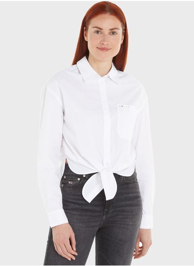 Buy Button Down Knot Detail Shirt in UAE