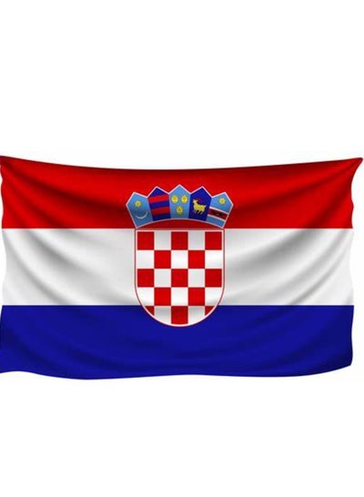 Buy CROATIA Flag National Day Durable Long Lasting For Outdoor And Indoor Use For Building Home And Car Decoration 150X90CM in UAE