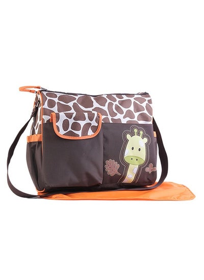 اشتري 5 In 1 Animal Printed Microfiber Large Capacity Pram Diaper Bag في السعودية