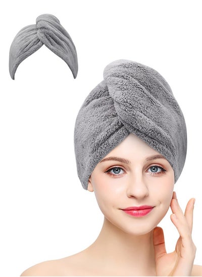 Buy Soft Absorbent Hair Drying Bath Towel 65x25 cm in Saudi Arabia