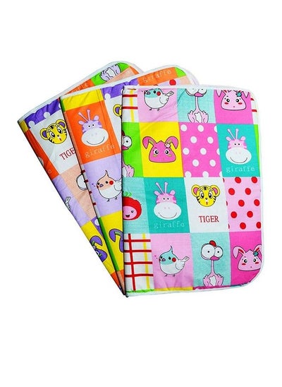 Buy Water Proof Bed Protector For Baby Dry Sheet Small (Multicolour 62 X 45 Cm) Set Of 3 in UAE