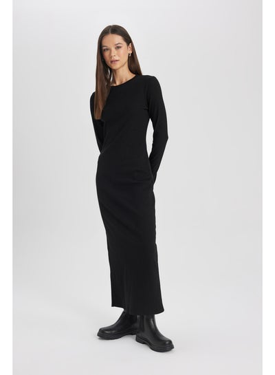اشتري Woman Bodycon C Neck Long Sleeve Knitted Dress في مصر