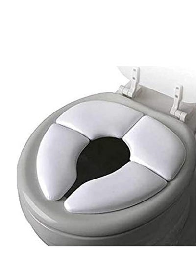 Buy Baby U Cushie Traveller Folding Padded Toilet Seat Portable for Kids Toilet Seat, White in UAE