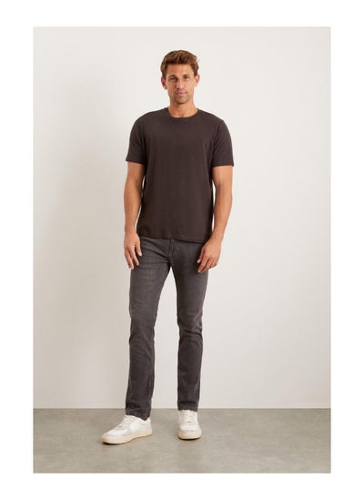 Buy Slim Fit Dark Grey Jeans in Saudi Arabia