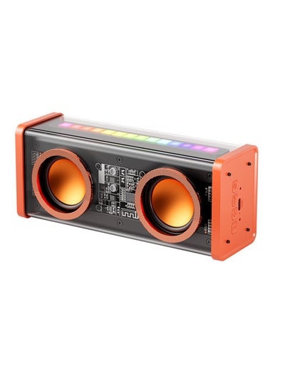 Buy Transparent Bluetooth 5.1 Wireless Outdoor Speakers,10W Bluetooth Speakers Support TWS Pairing, LED Colorful Lights, Stereo Sound, for Home, Party, Travel in Saudi Arabia
