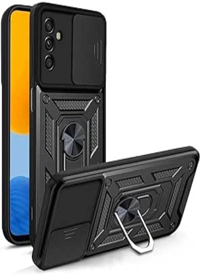 اشتري Compatible With Samsung Galaxy A35 Case Cover with Camera Sliding Cover Built-in 360 Rotating Ring Holder Kickstand Shockproof Cell Phone Case for Samsung galaxy A35 5G/Samsung A35 By Graby (Black) في مصر