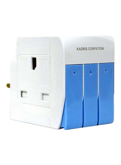 اشتري ESMA Approved 3Way British Plug Multi Adapter with Individual Color Switches, Fused UK Plug Adaptor في الامارات