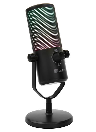 Buy Fancy Condenser Gaming Microphone with RGB Light, One-Touch Mute, Volume Control for Streaming, Podcast, Recording. in Saudi Arabia