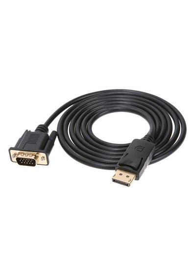 اشتري Thunderbolt Display Port DP To VGA Male Adapter Converter Cable Black في السعودية