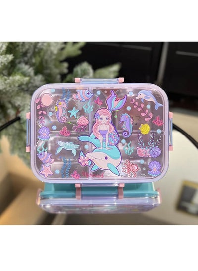 اشتري Kids Lunch Box Stainless Steel Bento Box - Mermaid Pink في السعودية