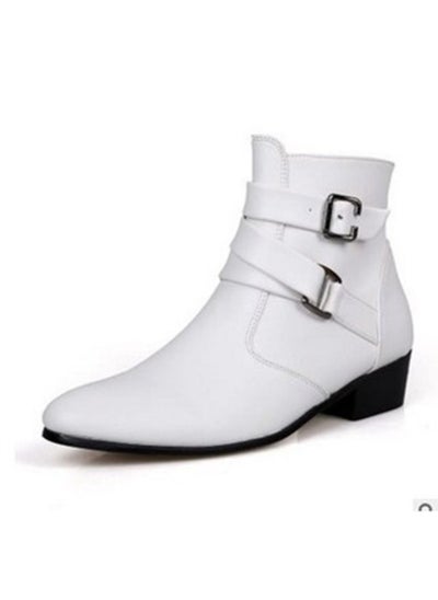 Buy High Top Business Casual Wear-resistant Men's Boots in Saudi Arabia