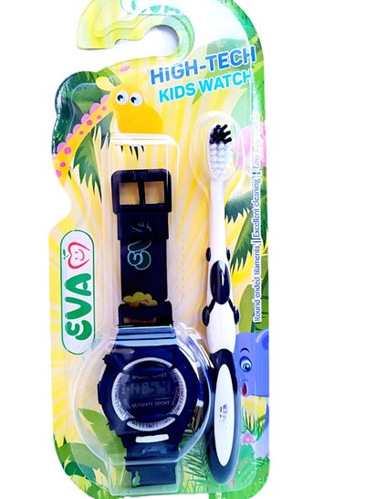 Buy Tooth Brush with a Kids Watch - Black in Egypt