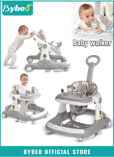 Buy 3 In 1 Baby Walker With Parent Push Handle And Big Comfortable Seat Cushion For Infants Children in UAE