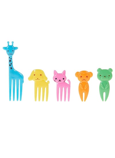 اشتري 10pcs Bento Kawaii Animal Food Fruit Picks Forks Lunch Box Accessory Decor Tool, random, DFORKS01-MX, Dessert Fruit Pick في الامارات