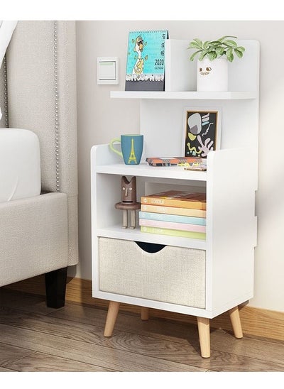 Buy Modern Design 3 Shelfs and 1 Drawer Side Table 36.5 x 27.5 x 71 cm in UAE