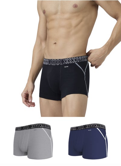 Buy Pack of 3 Sprint Super Combed Cotton Trunk Underwear For Mens in UAE