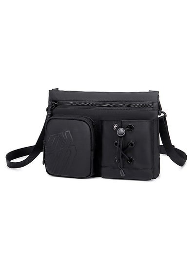 Buy Premium Shoulder Sling Bag Water Resistant Polyester Unisex Cross Body Bag for Travel Business School College K00535 Black in UAE