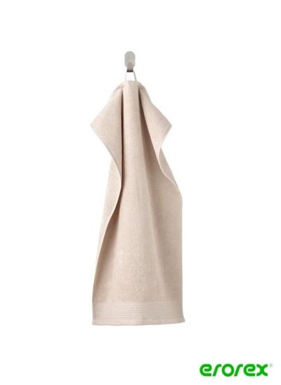 Buy Hand towel light beige 40x70 cm in Saudi Arabia