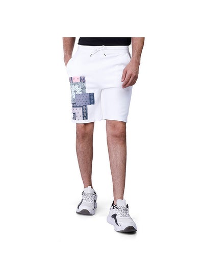 Buy Coup Printed Short For Men - loose Fit - White & Multi Color in Egypt