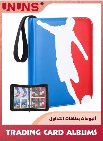 Buy Football Card Binder Holder,Soccer Trading Cards With Sleeves,400 Sports Card Storage Organizer For Football Basketball Baseball Soccer Trading Cards With 50 Removable Sleeves 4 Pocket Pages in Saudi Arabia